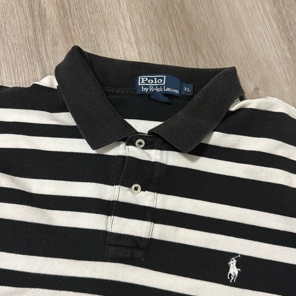 Polo by Ralph Lauren Black and White Striped Men's Shirt - Picture 6 of 6